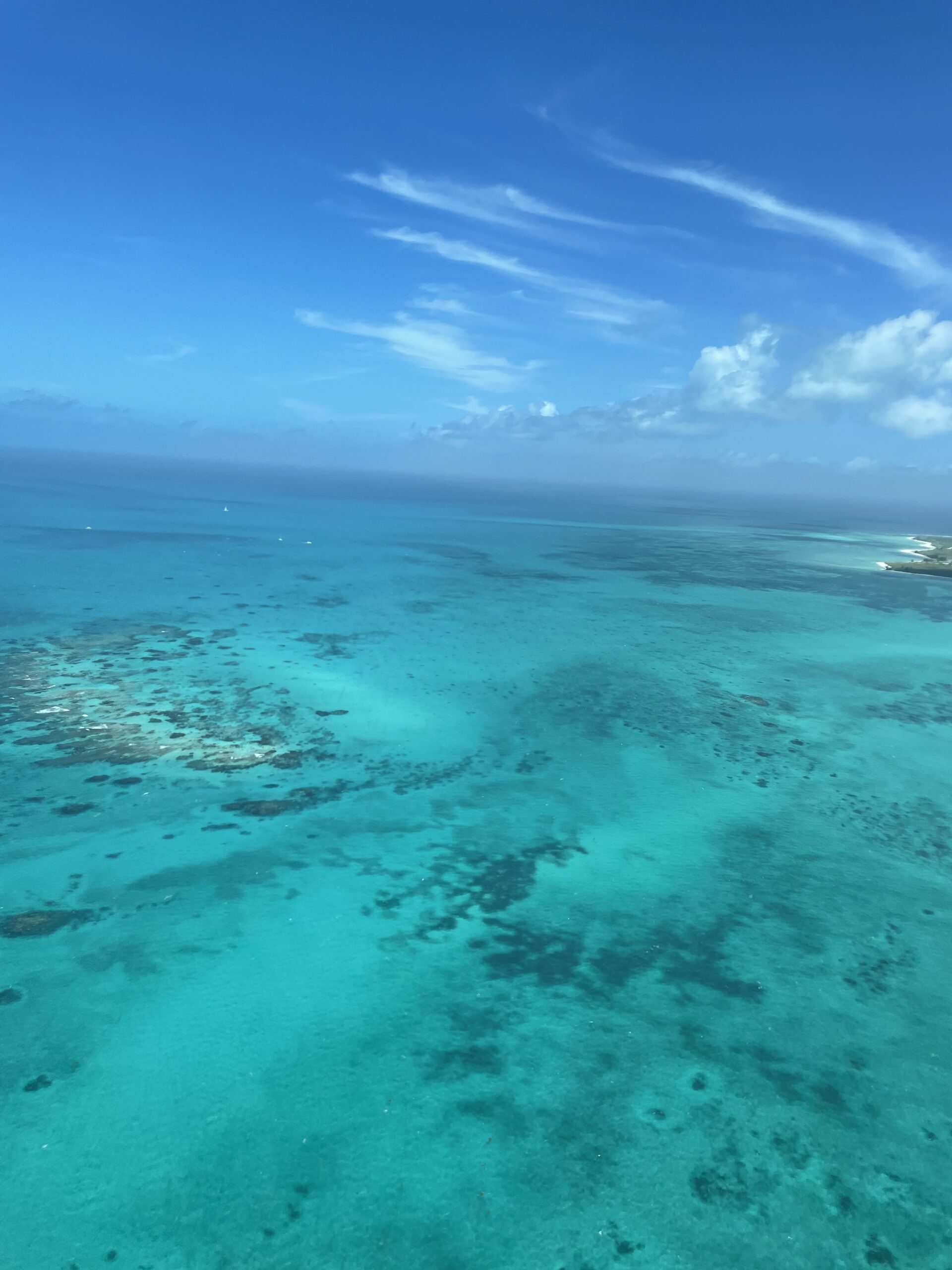 Anegada waters from the air